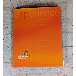 Vtg Windows XP Pro Professional UPGRADE 2002 SP2 - Trifold w Original Key